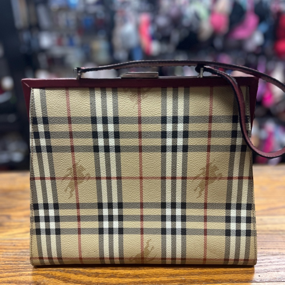 BURBERRY | RARE VINTAGE 90’s Haymarkey Check hand bag/handbag/purse/tote Nova